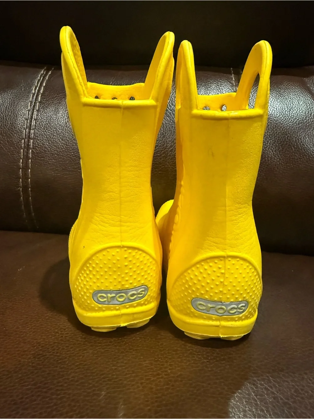 CROCS Bright Yellow Kids Rain Boot Clog